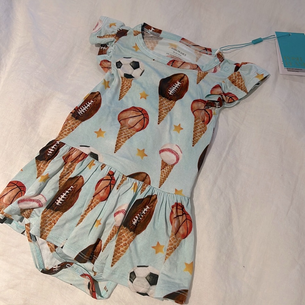 Posh Peanut Sports Onesie Dress